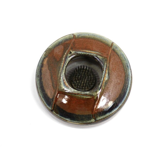 Vintage Hand Painted Ceramic Studio Mosaic Art Pottery Ikebana La Pointe Vase - Picture 2 of 7